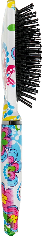 Овальная массажная щетка для волос «Цветы», 10 рядов - Titania — фото N3