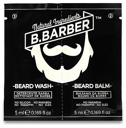 Набір - B.Barber Beard (beard/wash/5ml + beard/balm/5ml) — фото N1