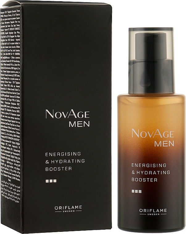 Зволожувальна енергосироватка для обличчя - Oriflame NovAge Men Energising & Hydrating Booster — фото N2