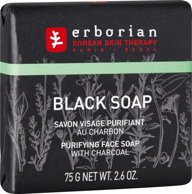 Черное мыло для лица, с углем - Erborian Black Soap Purifying Face Soap — фото N1