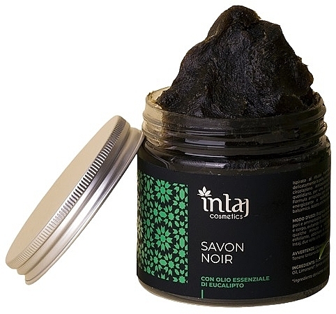 Чорне мило "Ефірна олія евкаліпта" - Intaj Cosmetics Savon Noir With Eucalyptus Essential Oil — фото N2