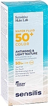 Сонцезахисний флюїд для обличчя - Sensilis Antiaging & Light Water Fluid 50+ Color — фото N2