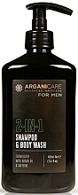 Шампунь-гель для душу з аргановою олією і кофеїном - Arganicare For Men 2-in-1 Shampoo & Body Wash — фото N1