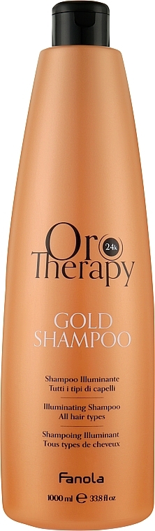 Шампунь для волос - Fanola Oro Therapy Gold Shampoo All Hair Types — фото N2