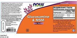 Капсули "Глюкозамін і МСМ" - Now Foods Glucosamine & MSM — фото N2