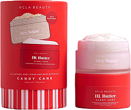 Парфумерія, косметика Набір - NCLA Beauty Candy Cane Body Care Set (b/butter/100g + b/scrub/100g)