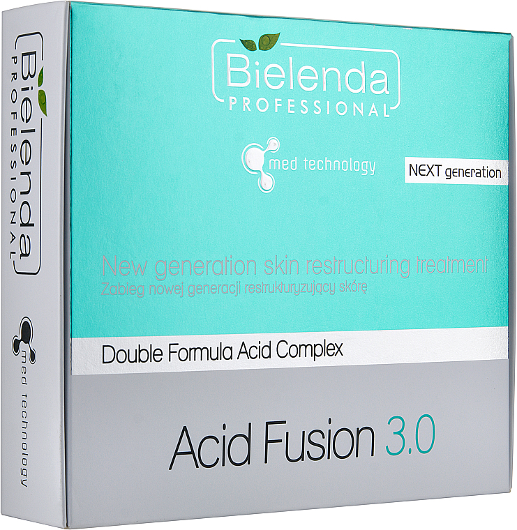УЦЕНКА Набор - Bielenda Professional Acid Fusion 3.0 Double Formula Acid Complex (powder/5x15g + mask/5x10g + mask/5x20g) * — фото N1
