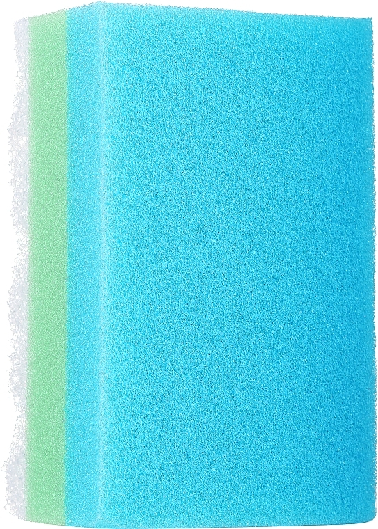 Прямокутна губка для ванни, зелено-блакитна - Ewimark — фото N2