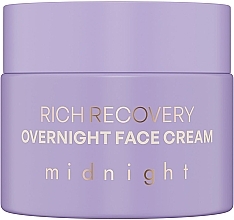 Парфумерія, косметика Нічний крем для обличчя - Nacomi Rich Recovery Midnight Overnight Face Cream