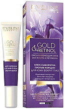 Парфумерія, косметика Крем-сироватка проти зморщок для шкіри навколо очей - Eveline Cosmetics Gold And Retinol Anti Wrinkle Eye Cream-Serum