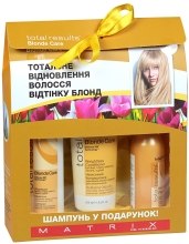 Духи, Парфюмерия, косметика Набор - Matrix Total Results Blonde Care (shm/300ml + cond/250ml + spray/125ml)