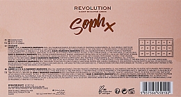 Палетка теней для век, 18 оттенков - Makeup Revolution X Soph Super Spice Eyeshadow Palette  — фото N3