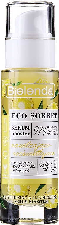 Сироватка-бустер для обличчя з кислотами - Bielenda Eco Sorbet Pineapple Acids Aha 3,5% Witamina C Face Serum — фото N2