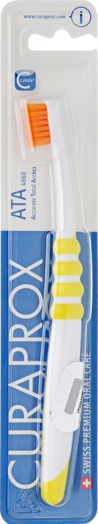 Зубная щетка для подростков "АТА", желтая, оранжевая щетина - Curaprox Atraumatic Total Access