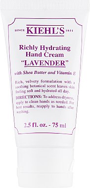 Крем для рук - Kiehl's Rishly Hydrating Lavender Hand Cream — фото N1