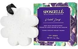 Пенная многоразовая губка для душа "Фиолетовый лист" - Spongelle Private Reserve Collection Violet Leaf — фото N1