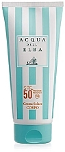 Парфумерія, косметика Захисний крем для тіла - Acqua Dell Elba Body Sun Cream SPF 50+