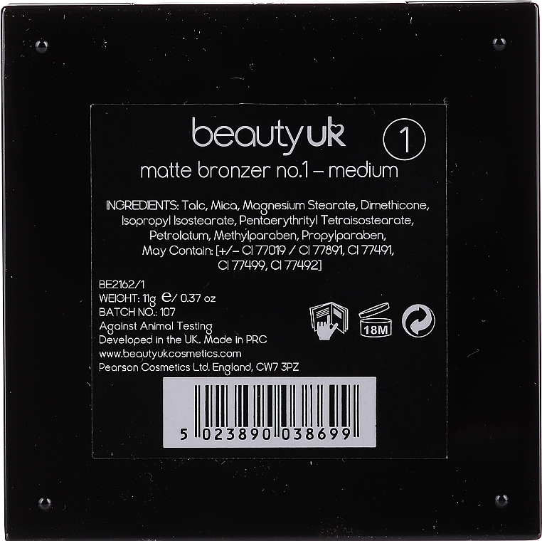 Бронзер для обличчя - Beauty Uk Matte Bronzer — фото N3