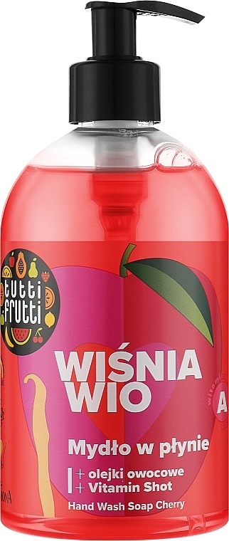Рідке мило "Вишня і смородина" - Farmona Tutti Frutti Hand Wash Soap — фото N1