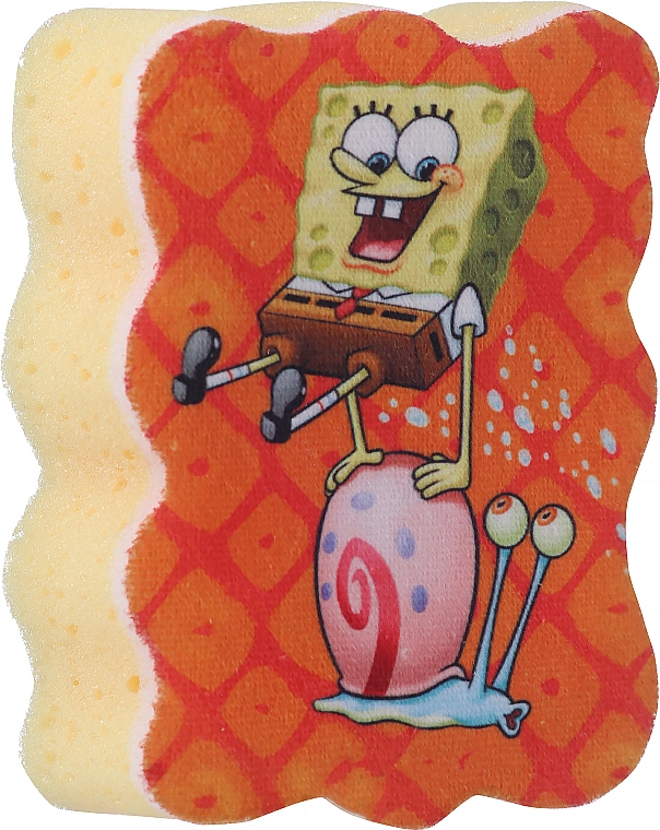 Мочалка банна дитяча "Спанч Боб і Гері" - Suavipiel Sponge Bob Bath Sponge — фото N1