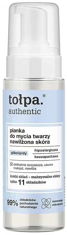 Очищувальна пінка для обличчя - Tolpa Authentic — фото N1