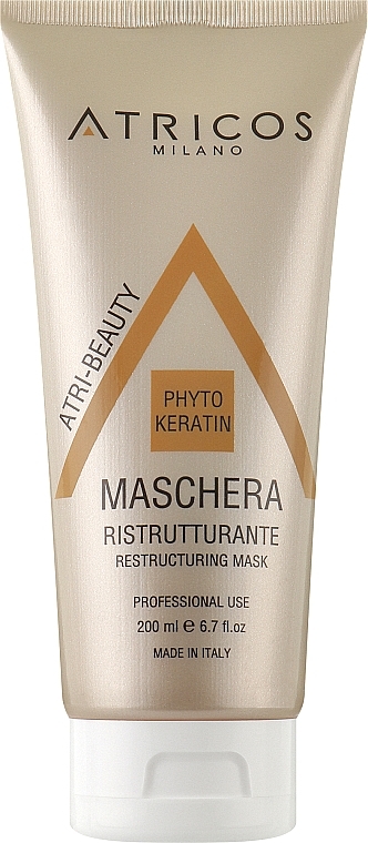 Восстанавливающая маска для волос с фитокератином - Atricos Phyto Keratin Restructuring Mask — фото N2