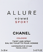 Парфумерія, косметика Chanel Allure Homme Sport Cologne - Набір (edt/20ml + refill/2x20ml)