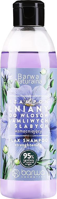 Шампунь лляний зміцнювальний з комплексом вітамінів - Barwa Natural Flax Shampoo With Vitamin Complex