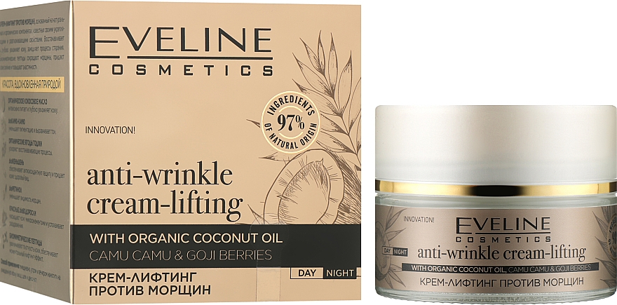 Крем-лифтинг против морщин - Eveline Cosmetics Organic Gold Anti-Wrinkle Cream Lifting — фото N2