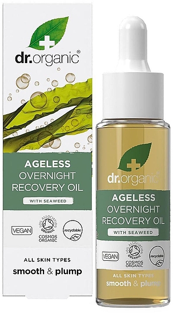 Олія для обличчя - Dr. Organic Ageless Overnight Recovery Oil — фото N1