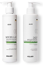 Набір для сухого типу волосся - Hillary Aloe Deep Moisturizing (cond/250ml + shamp/250ml) — фото N1