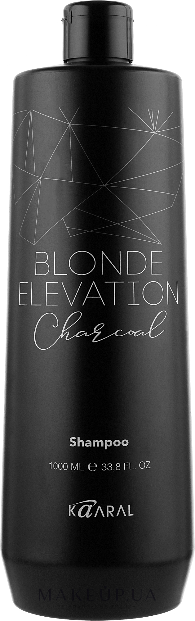Черный угольный тонирующий шампунь для волос - Kaaral Blonde Elevation Charcoal Shampoo — фото 1000ml