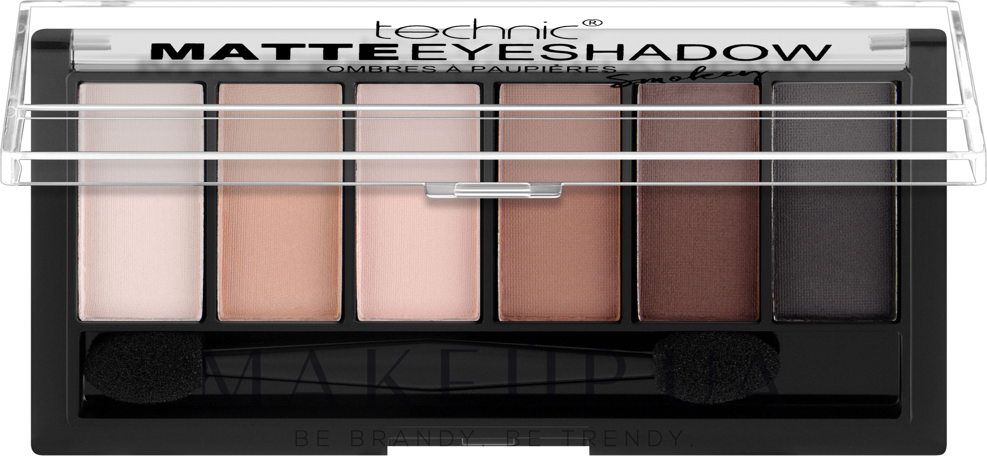 Палетка теней для век - Technic Cosmetics Matte 6 Shades Eyeshadow Palette — фото Nudes