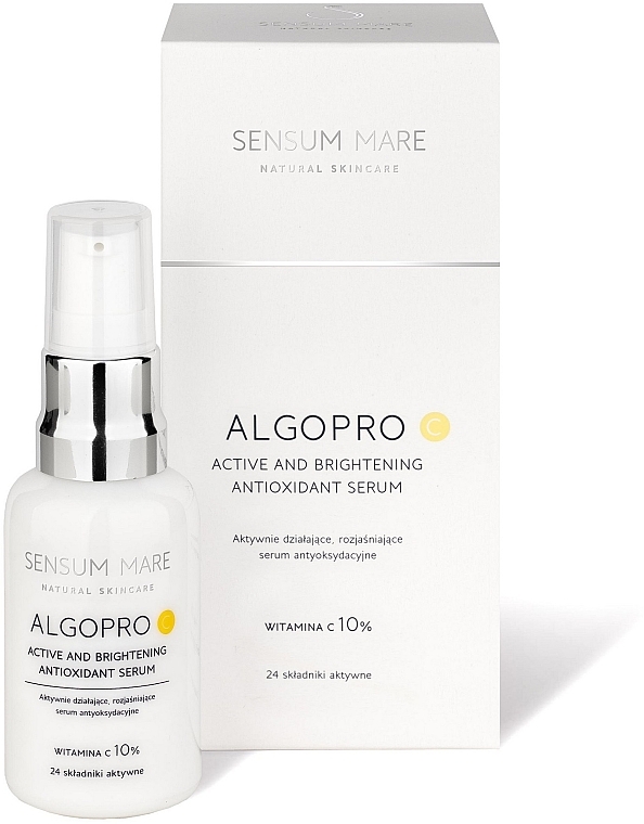 Осветляющая антиоксидантная сыворотка с витамином С 10% - Sensum Mare Algopro C Active And Brightening Antioxidant Serum — фото N2