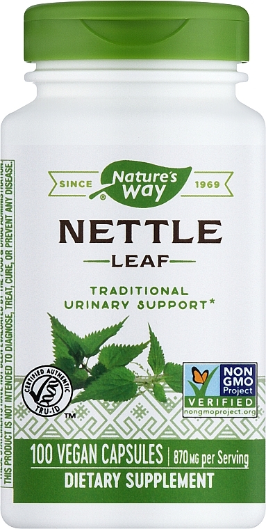 Пищевая добавка "Листья крапивы", 870 mg - Nature’s Way Nettle Leaf — фото N1