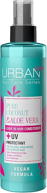 Двофазний кондиціонер для захисту кольору волосся - Urban Pure Coconut & Aloe Vera Leave In Conditioner — фото N1