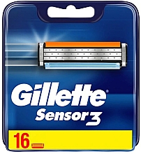 Сменные кассеты для бритья, 16 шт - Gillette Sensor3  — фото N1