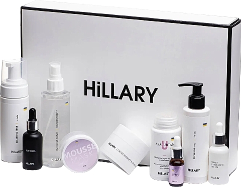 Набор для ухода за нормальной и комбинированной кожей, 9 продуктов - Hillary Perfect — фото N1