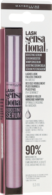 Стимулирующая сыворотка для ресниц - Maybelline New York Lash Sensational Boosting Serum — фото N1