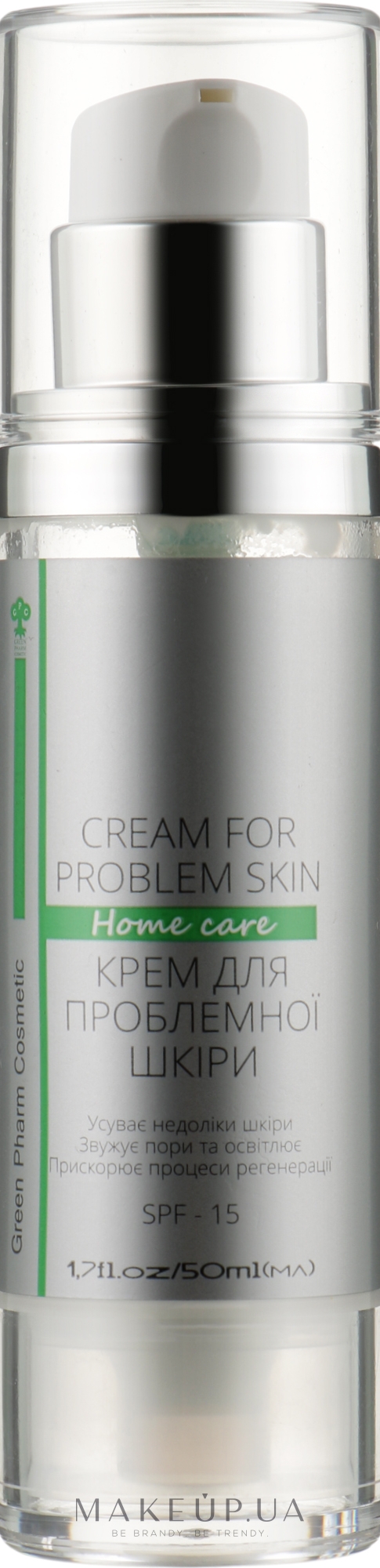 Крем для проблемной кожи лица - Green Pharm Cosmetic Home Care Cream For Problem Skin PH 5,5 SPF 15 — фото 50ml