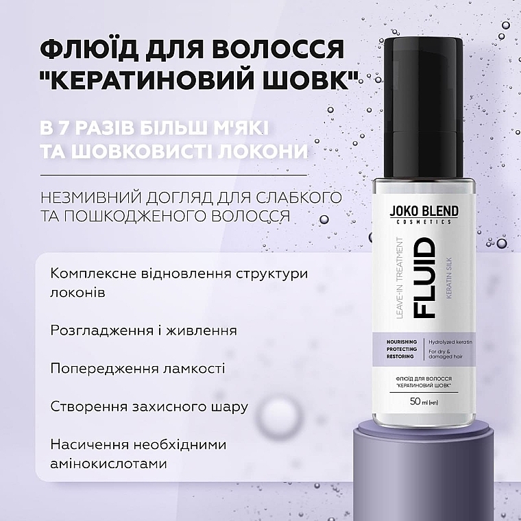 Флюїд для волосся "Кератиновий шовк" - Joko Blend Keratin Silk Fluid — фото N4