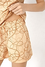 Піжамні шорти бавовняні "Errica", sand/gold - Jasmine — фото N3