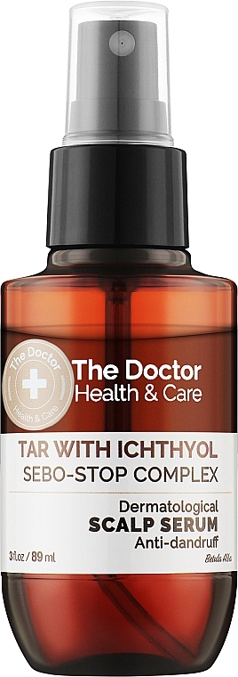 Cироватка для шкіри голови «Дігтярна з іхтіолом» - The Doctor Health & Care Tar With Ichthyol + Sebo-Stop Complex Scalp Serum — фото N1