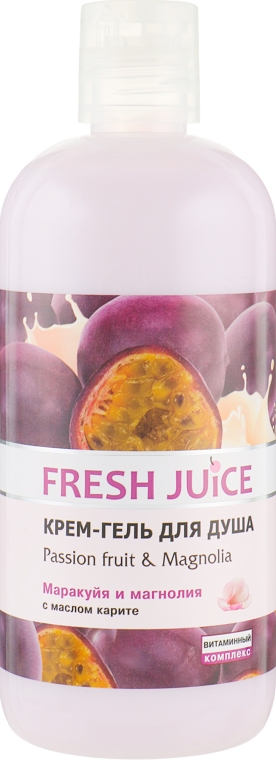 Крем-гель для душа "Сок Маракуйи и Магнолия" - Fresh Juice Brazilian Carnival Passion Fruit & Magnolia — фото N3