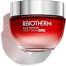 Ночной крем с эффектом лифтинга и придание сияния, для всех типов кожи лица - Biotherm Blue Peptides Uplift Cream Night — фото N1