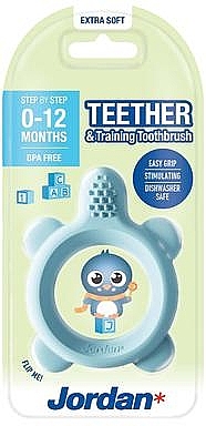 Щітка-прорізувач для зубів, 0-12 міс. - Jordan Teether & Training Toothbrush — фото N1