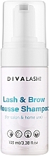 Парфумерія, косметика Пінка для очищення вій і брів  - Divalashpro Lash & Brow Mousse Shampoo