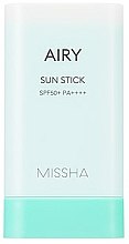 Парфумерія, косметика Сонцезахисний стік для обличчя - Missha Airy Sun Stick SPF50+ Pa++++