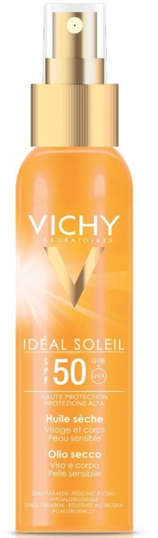 Солнцезащитное масло для тела SPF 50 - Vichy Ideal Soleil Dry Oil 