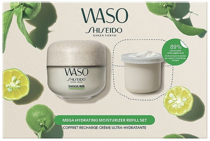 Набор - Shiseido Waso Ultra-Moisturising Cream Refill Set (f/cr/50ml + refill/50ml) — фото N1